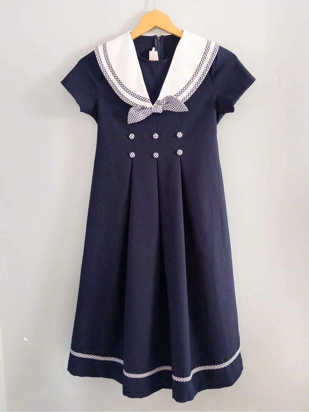 Bonnie Jean Navy Dress with White Sailor Collar